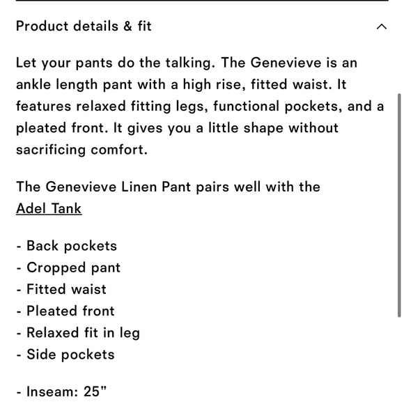 Genevieve Linen Pant- Reformation! NWT - Picture 5 of 7